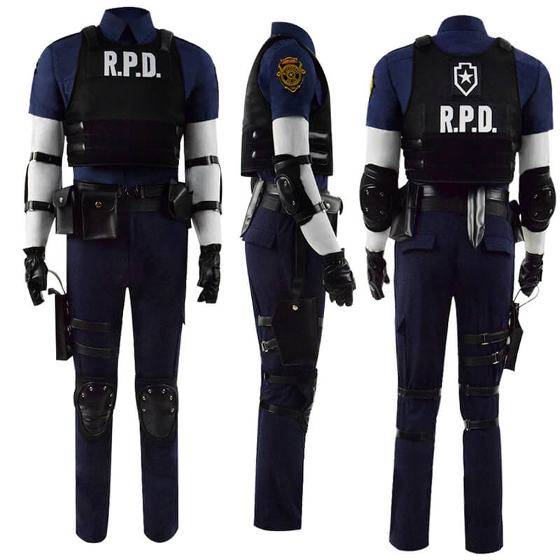 Leon Scott Kennedy Cosplay Outfit Resident Evil 2 Halloween Costumes ACcosplay
