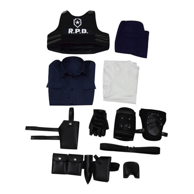 Leon Scott Kennedy Cosplay Outfit Resident Evil 2 Halloween Costumes ACcosplay