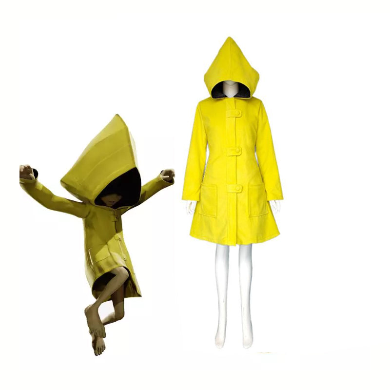 Little Nightmares 2 Six Coat Hooded Hungry Kids Little Six Costume Cosplay For Adult Children