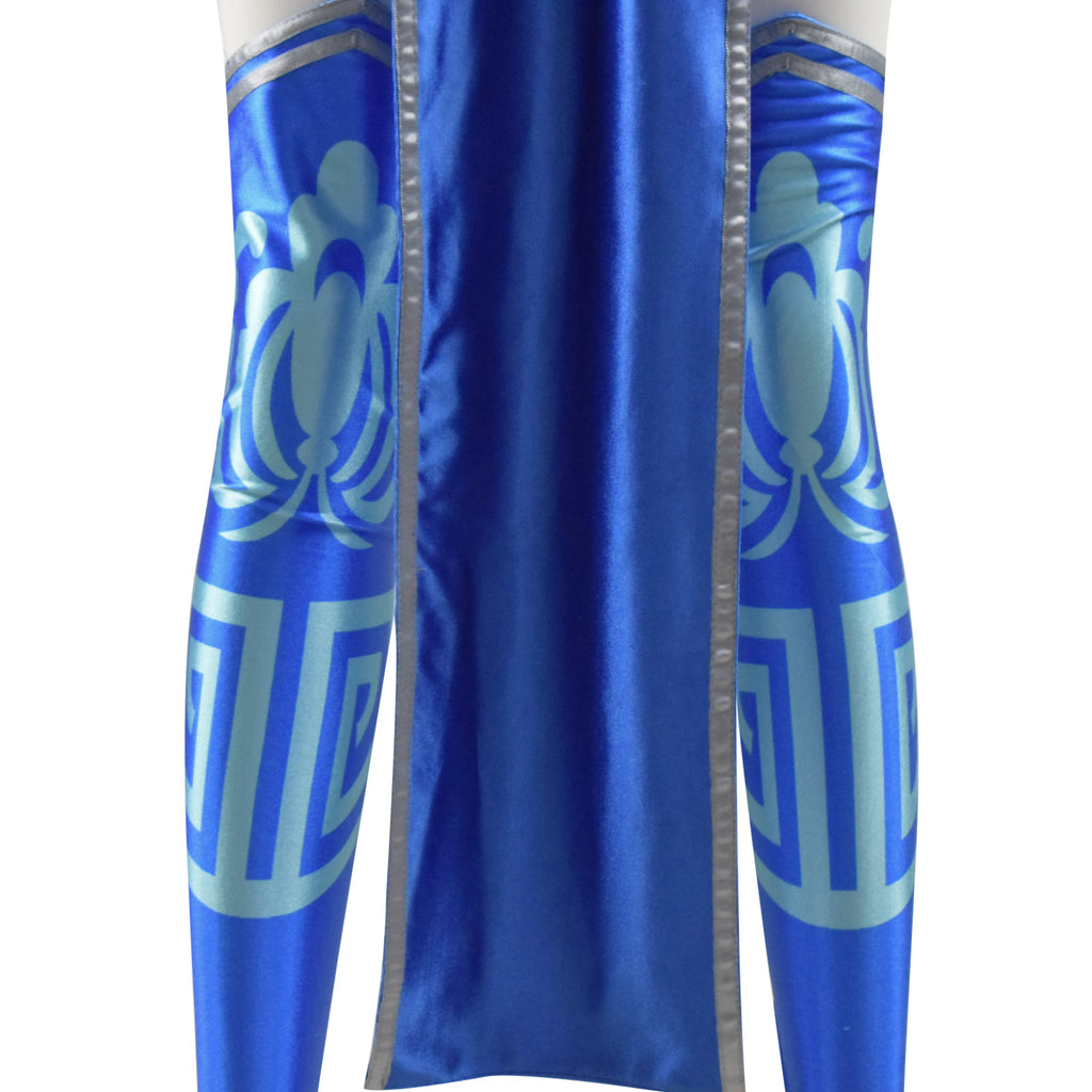 Womens Kitana Mortal Kombat Costume Sexy Halloween Cosplay Costume Set