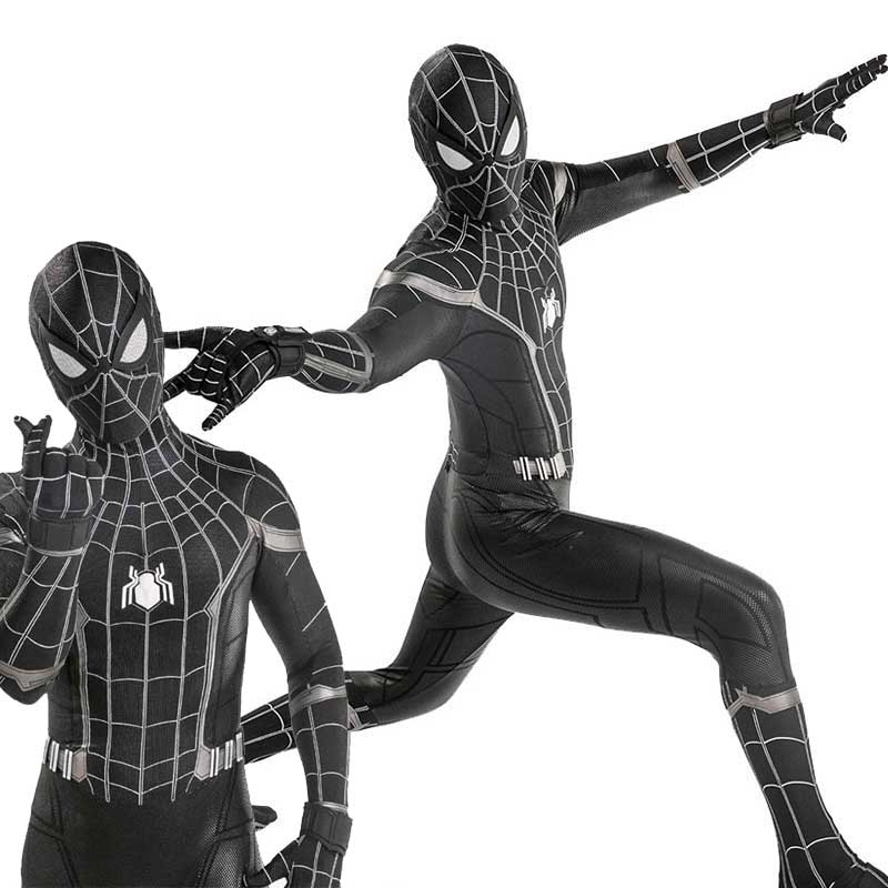 Spider-Man:Homecoming Black Jumpsuit Cosplay Costume