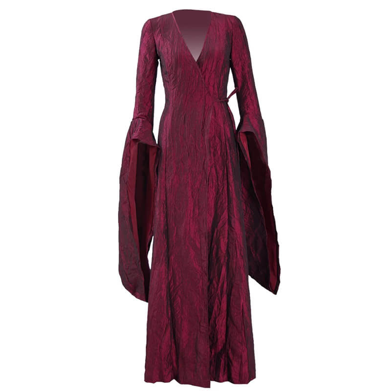 Game of Thrones Melisandre Red Long Dress Cosplay Costume Women Halloween Outfit - ACcosplay