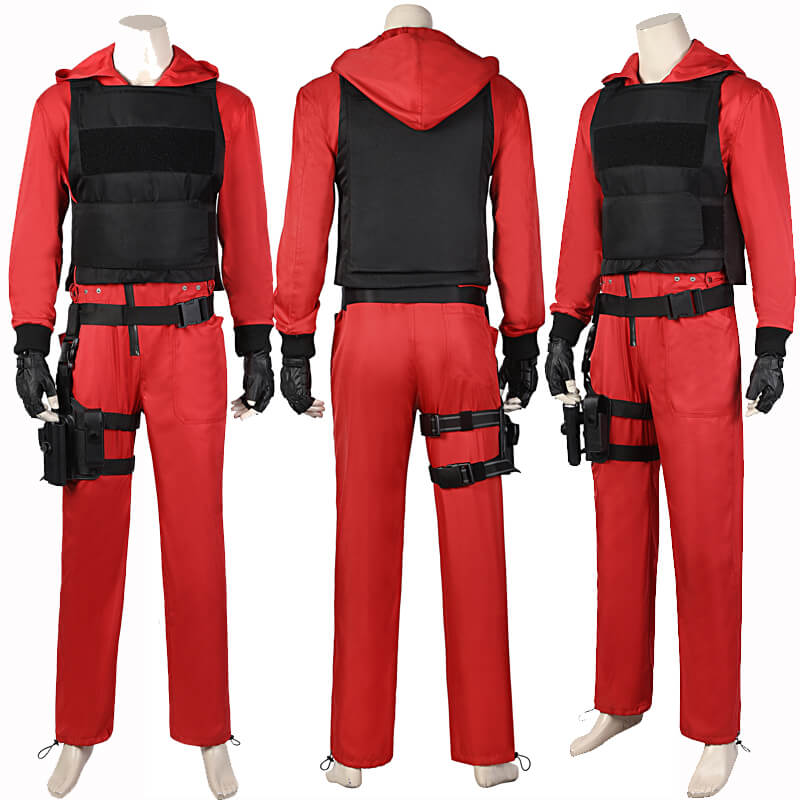 Money Heist Costumes Ideas La casa de Papel Season 5 Uniform Suit Mask Halloween Cosplay Outfits