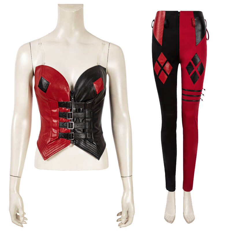 Harley Quinn Costumes The Suicide Squad 2 Red and Black Costumes Hallo –  ACcosplay
