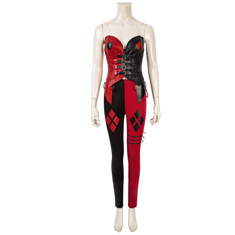 Harley Quinn Costumes The Suicide Squad 2 Red and Black Costumes Halloween Cosplay Suit Costumes 2021
