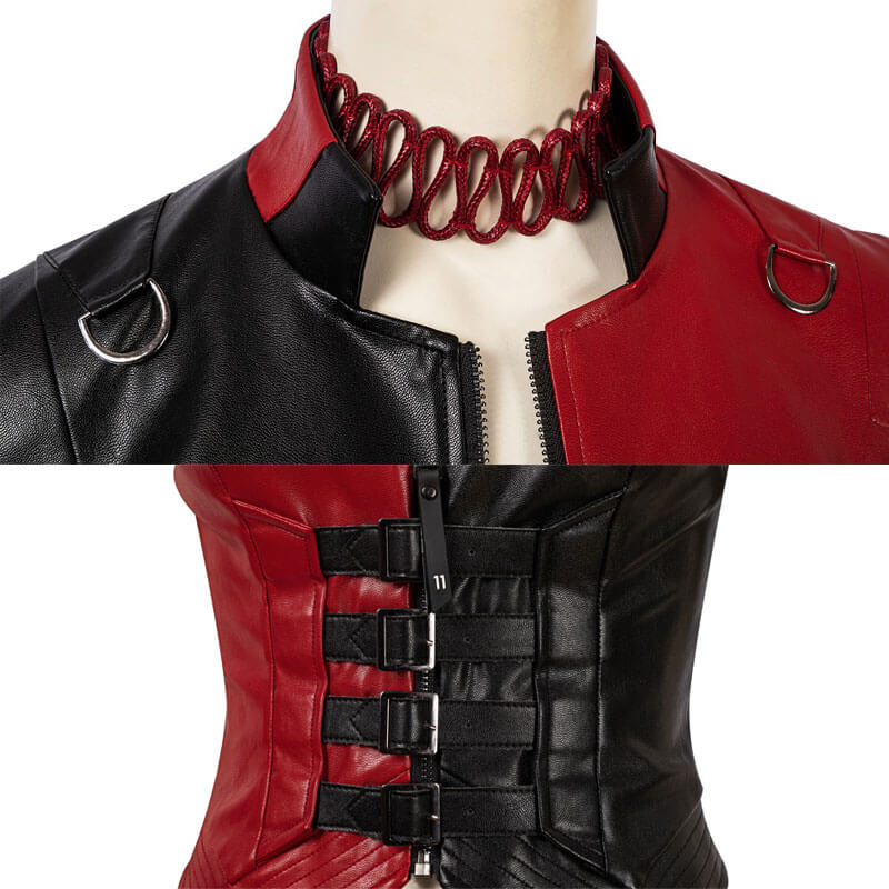 Harley Quinn Costumes The Suicide Squad 2 Red and Black Costumes Halloween Cosplay Suit Costumes 2021