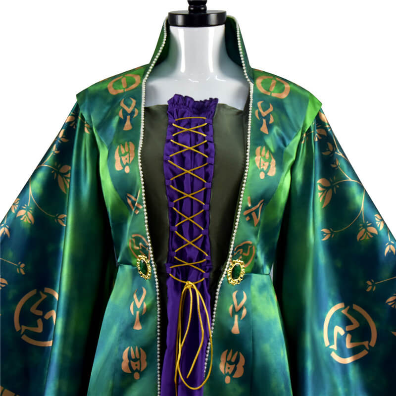 Winifred Sanderson Halloween Costumes Women Plus Size Dress Hocus Pocus Cosplay Halloween Outfit