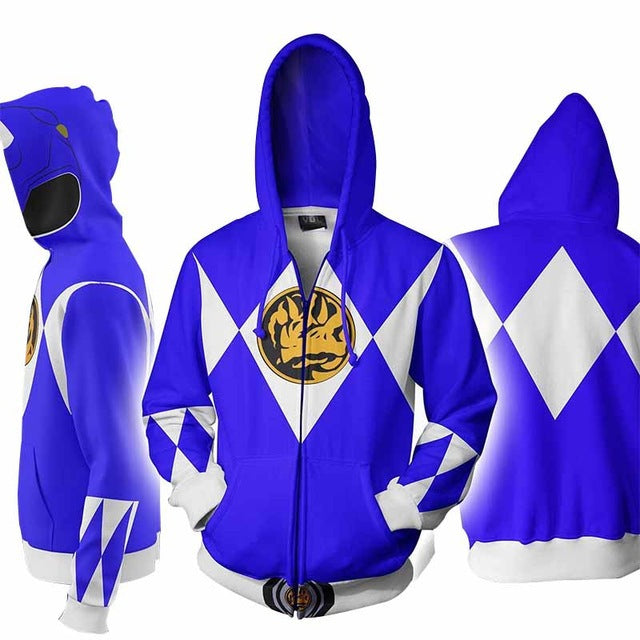 Power Ranger Hoodie 3D Printed Jacket Adult Pullover Zipper Coat - ACcosplay