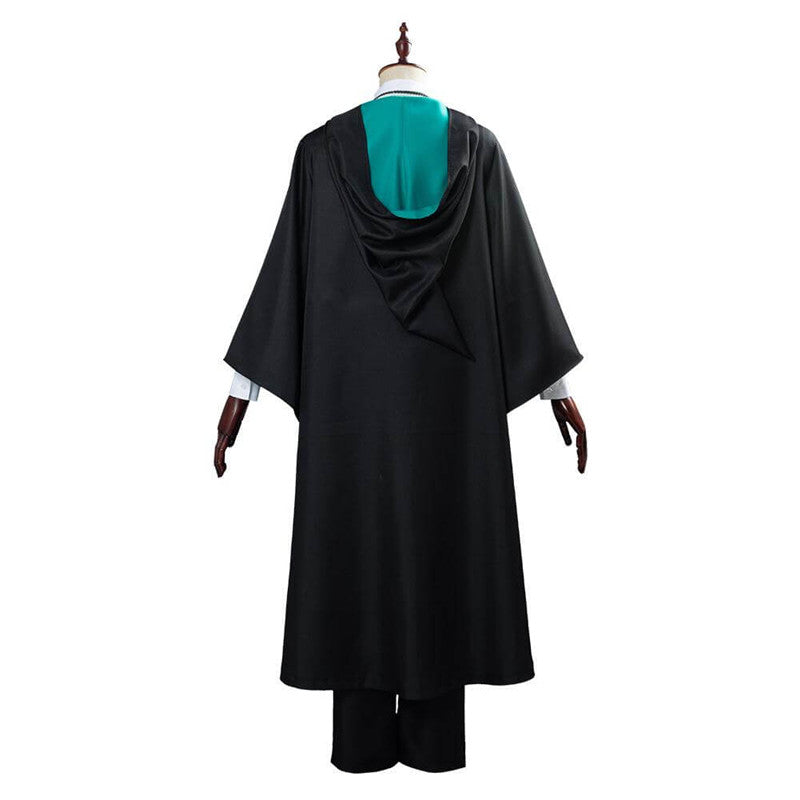 Harry Potter Slytherin School Uniform Robe Cloak Halloween Outfit ACcosplay
