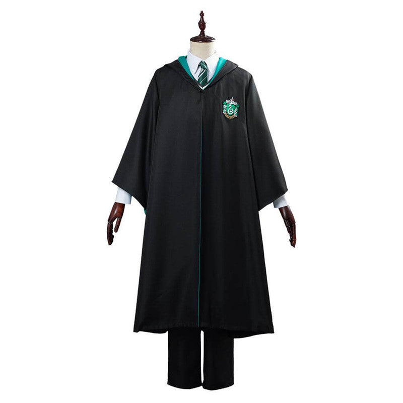 Harry Potter Slytherin School Uniform Robe Cloak Halloween Outfit ACcosplay