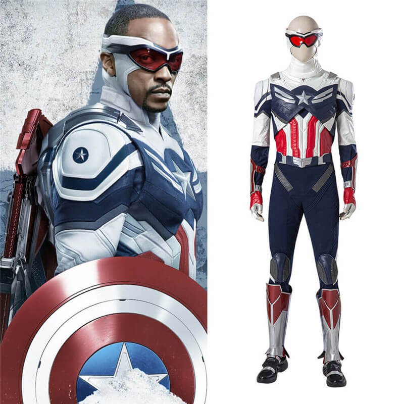 New Captain America Sam Wilson Cosplay The Falcon and the Winter Soldier Costumes