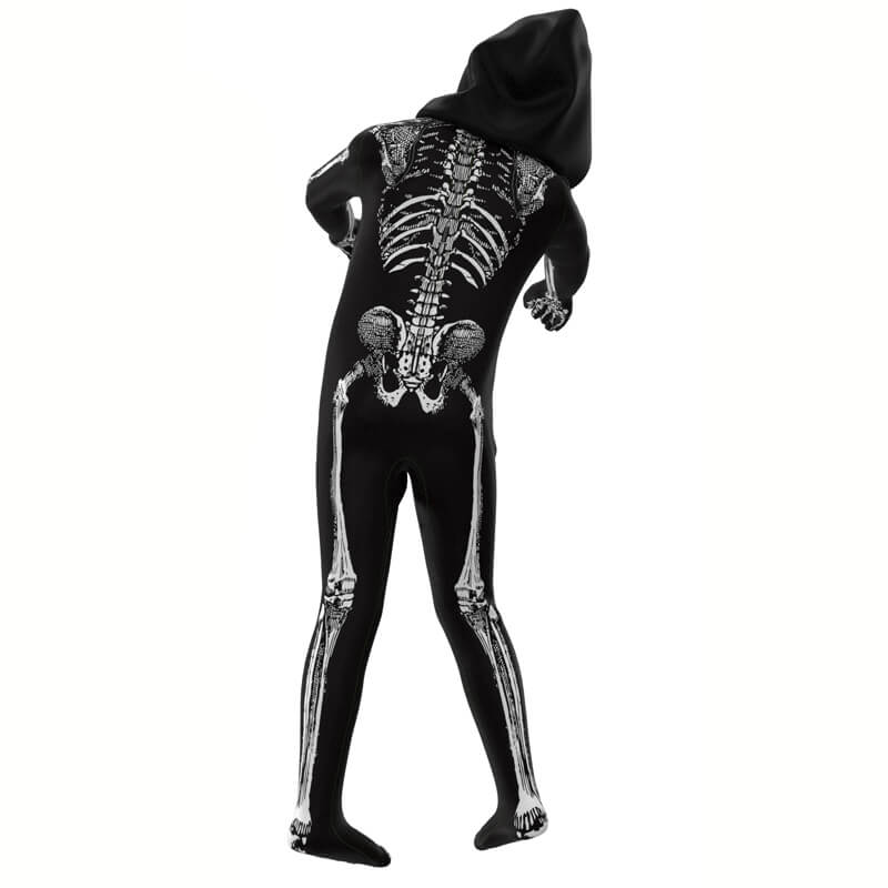 Kids Adults Scariest Skeleton Halloween Bodysuit Unisex Zentai Halloween Party Suit