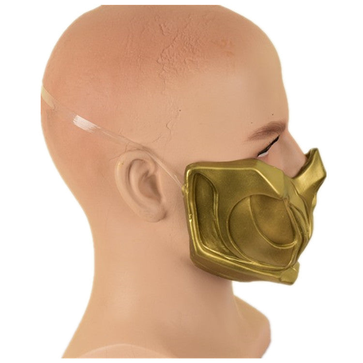 Mortal Kombat Scorpion Mask MK11 Face Mask Latex Game Headgear