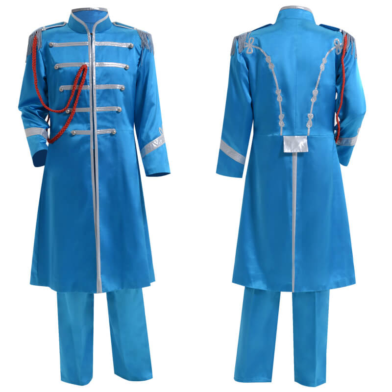 Sgt.pepper the Beatles Costume Outfit Sgt Pepper's Lonely Hearts Club Band Blue Uniform