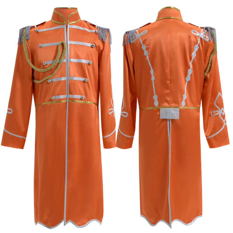 Sgt.pepper the Beatles Costume Outfit Sgt Pepper's Lonely Hearts Club Band Uniform Orange Color