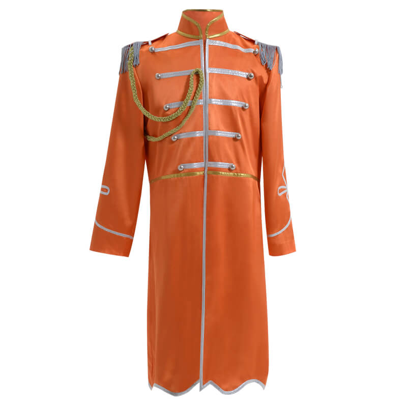 Sgt.pepper the Beatles Costume Outfit Sgt Pepper's Lonely Hearts Club Band Uniform Orange Color