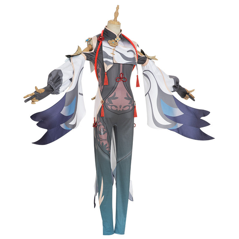 Shenhe Costumes Genshin Impact Shenhe Cosplay Wig Shenhe Cosplay Outfit for Halloween