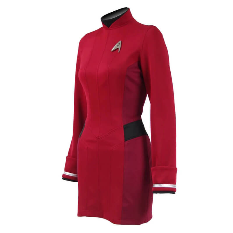 Star Trek Beyond Costume Uhura Engineer Crewman Red Dress Uniform Girls Women - ACcosplay