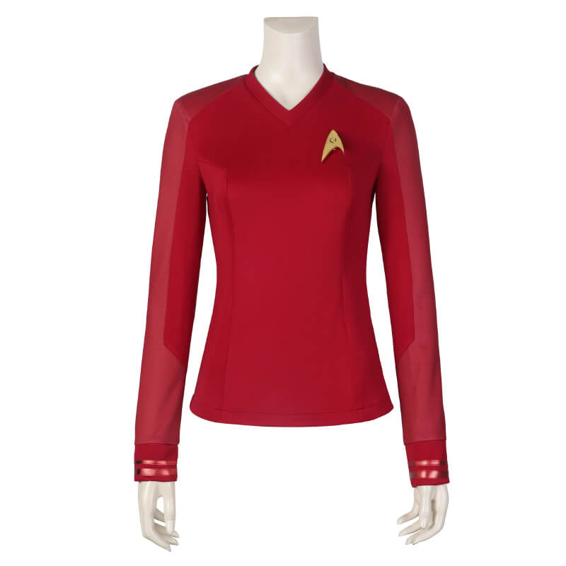 Star Trek Strange New Worlds Red Uniform Shirt Cosplay Costume ACcosplay