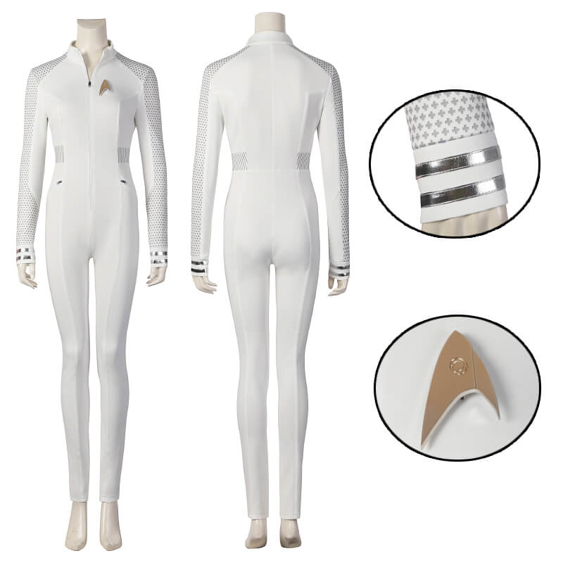 Star Trek Strange New Worlds Uniforms Cosplay White Suit Nurse Christine Chapel Jumpsuit Costume