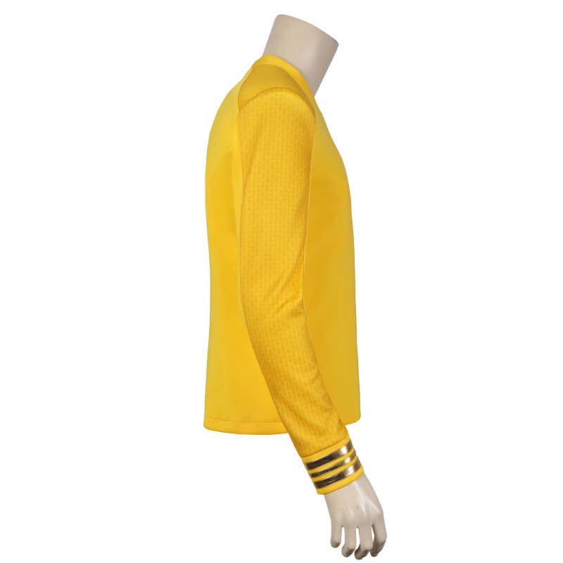 Star Trek Strange New Worlds Yellow Uniform Shirt Captain Christopher Pike Cosplay Costume
