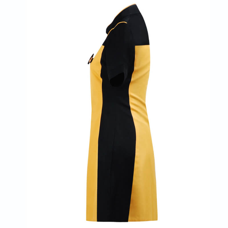 Star Trek TNG Yellow Uniform Dress Skant Uniform Cosplay Costume ACcosplay