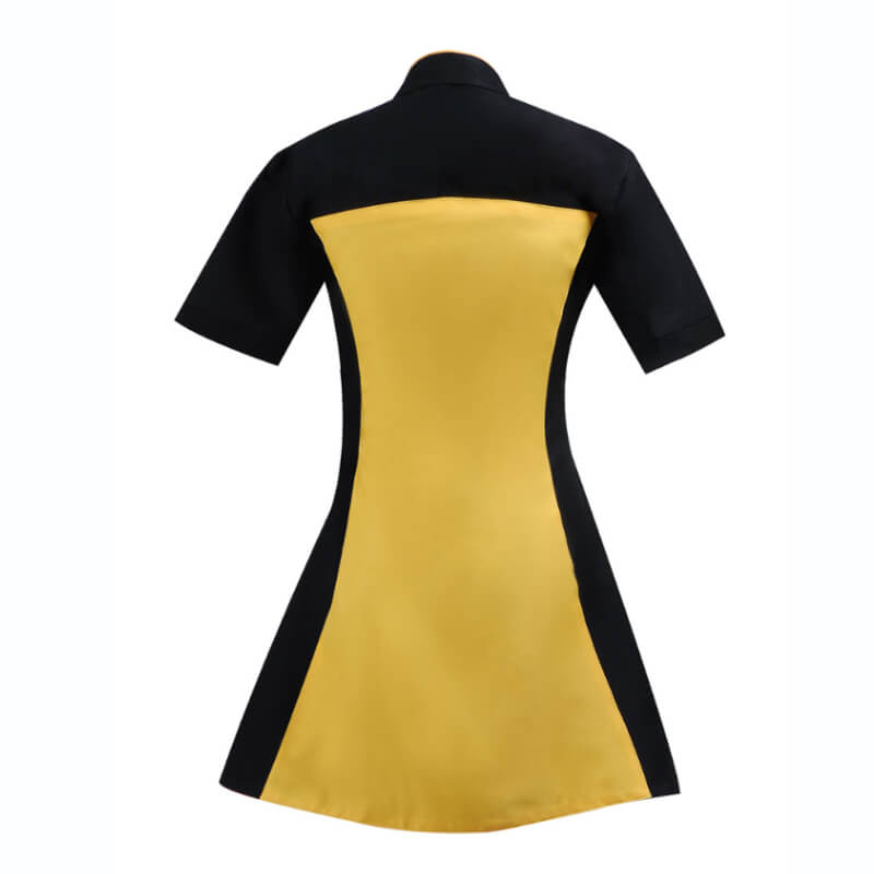 Star Trek TNG Yellow Uniform Dress Skant Uniform Cosplay Costume ACcosplay