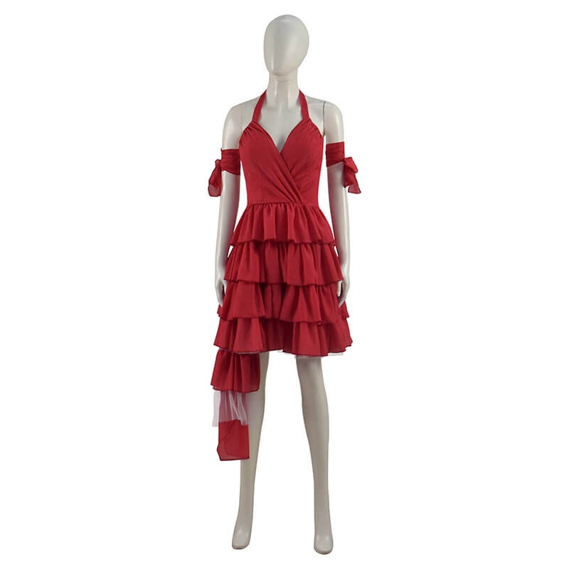 harley quinn movie red dress NEW The Suicide Squad Harley Quinn Cosplay Costume Red Dress Outfits Party