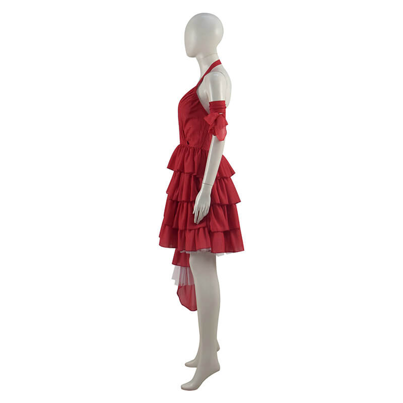 Suicide Squad 2021 Movie Harley Quinn Cosplay Costume Red Dress