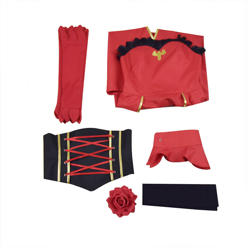 ACcosplay Takt Op. Destiny Destiny Cosplay Costumes For Women Strapless Red Dress