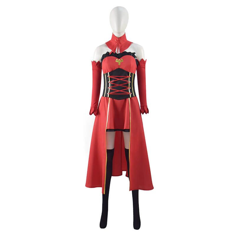 ACcosplay Takt Op. Destiny Destiny Cosplay Costumes For Women Strapless Red Dress