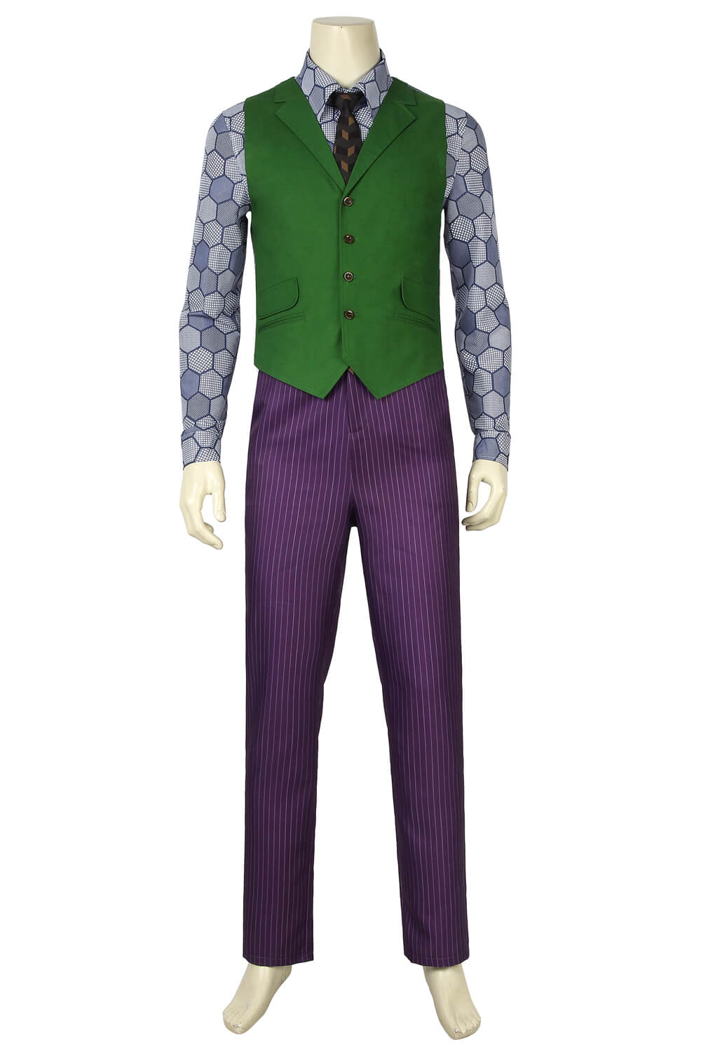 The Dark Knight Batman Joker Clown Purple Coat Cosplay Men Halloween Costume - ACcosplay