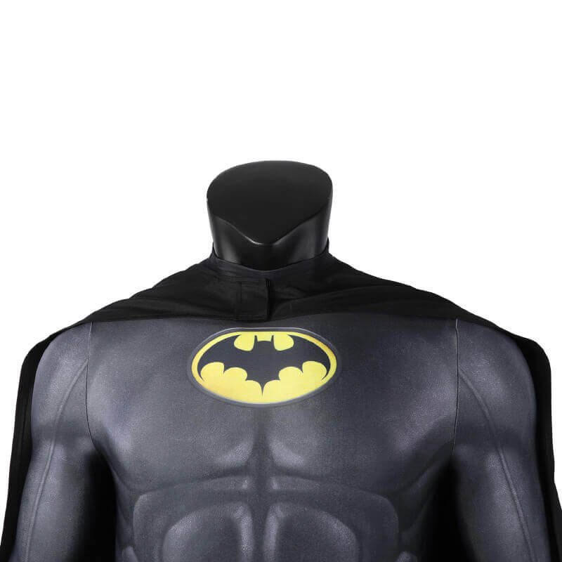 The Flash Batman Bruce Wayne Suit Halloween Cosplay Costume with Cloak