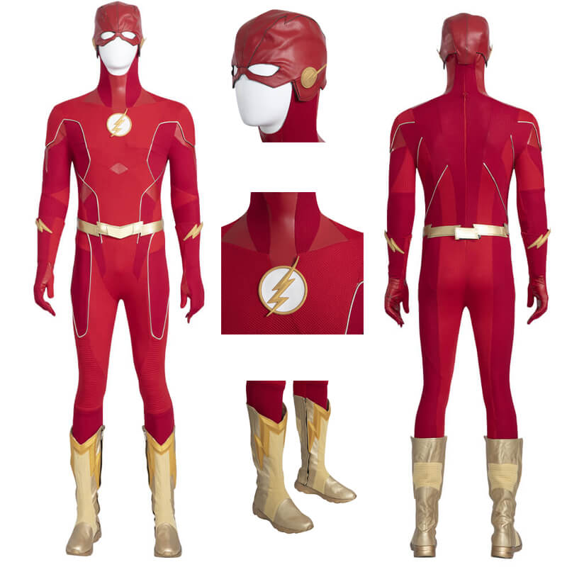 The Flash New Supersuit For Season 8 Grant Gustin New Suit Cosplay Costumes ACcosplay