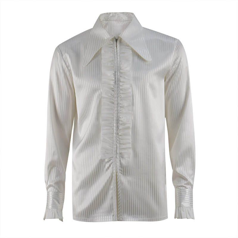 Doctor Who Third Doctor Season 8 Large Collar Frill Shirt 3rd Doctor Shirt Cosplay Costume