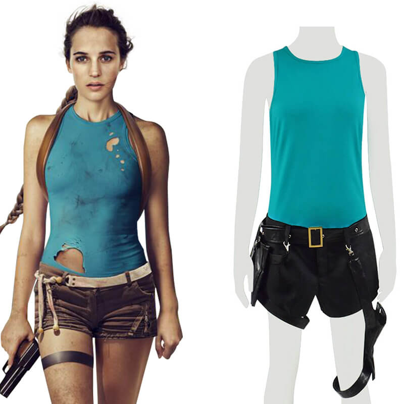 Tomb Raider Lara Croft Outfit Full Set Suits Cosplay Halloween Costume - ACcosplay
