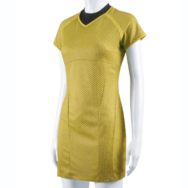 Star Trek Into Darkness Fleet Uhura Yellow Uniform Dress Cosplay Costume