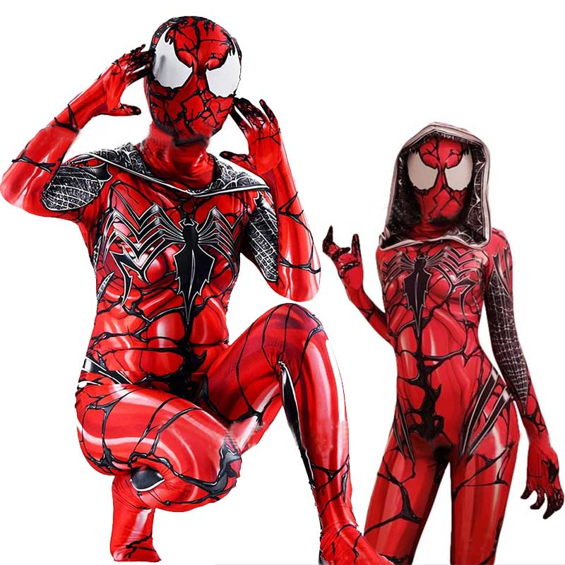Venom Gwen Stacy Spiderman Zentai Bodysuit Cosplay Halloween Mask Costume - ACcosplay