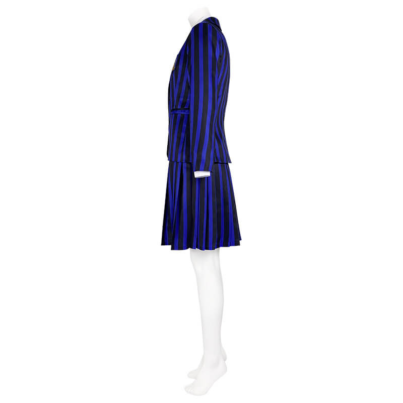 Wednesday Addams Costumes Uniform The Addams Family Wednesday Blue School Uniform Cosplay