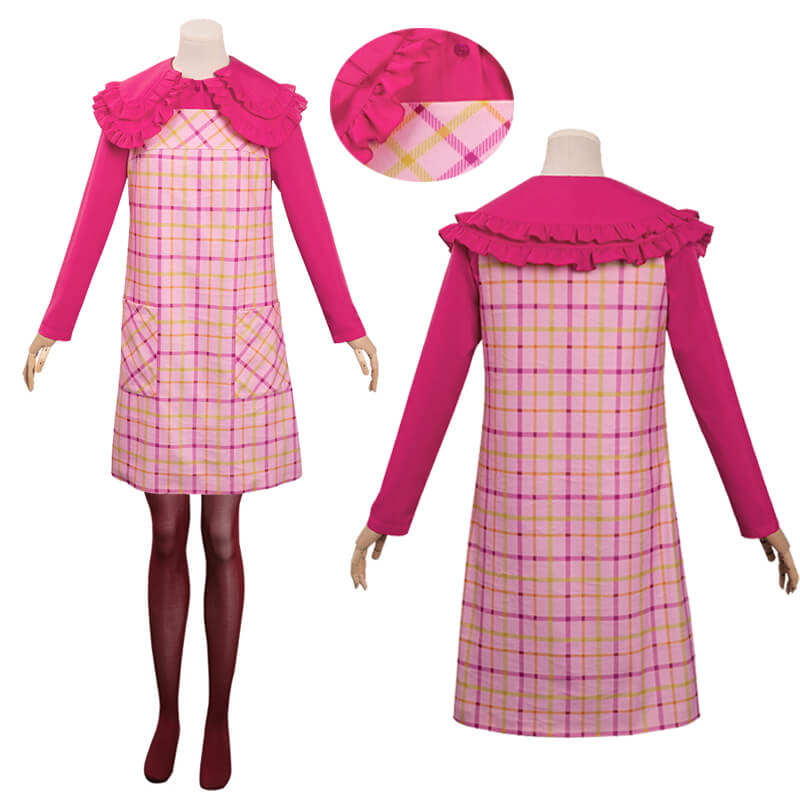 2022 Wednesday Enid Dress Wednesday Addams Enid Pink Dress Outfit Cosplay Costume