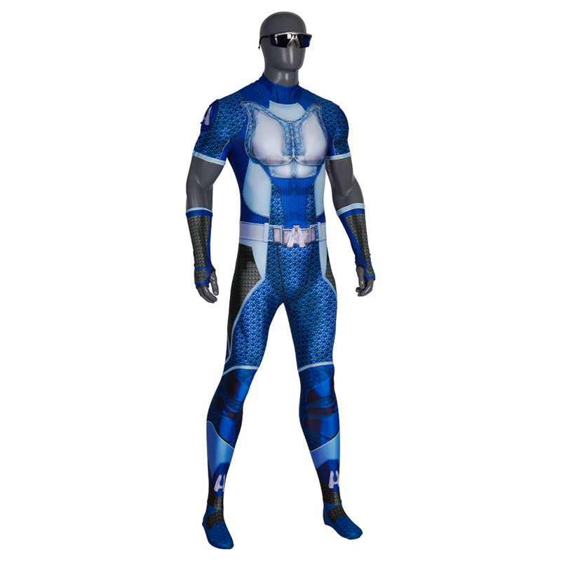 The Boys Reggie Franklin A-Train Cosplay Costume The Seven Member Superhero Jumpsuit