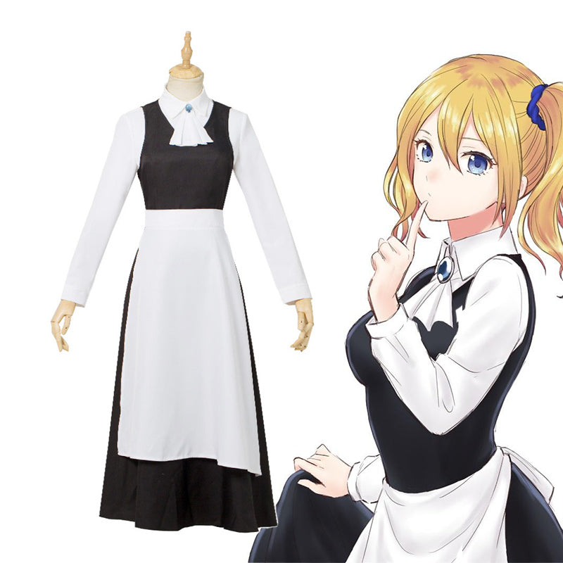 Ai Hayasaka Cosplay Kaguya-sama Love Is War Dress Costume Black White Maid Dress Suit