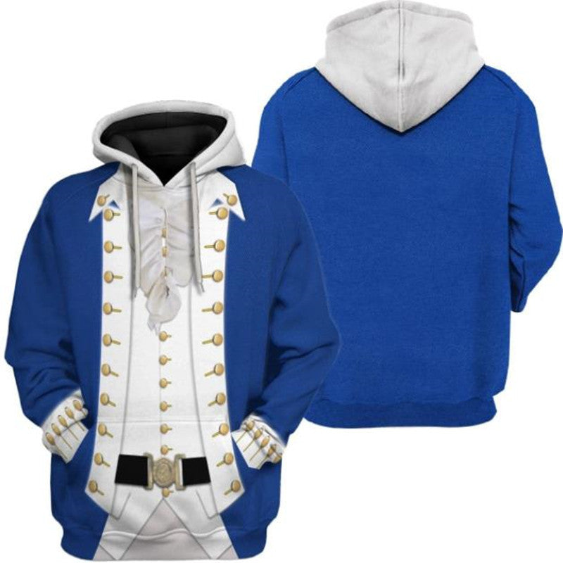 Alexander Hamilton Hoodie Colonial Costume 3D Printed Hoodie Jacket Sweatshirt Adults