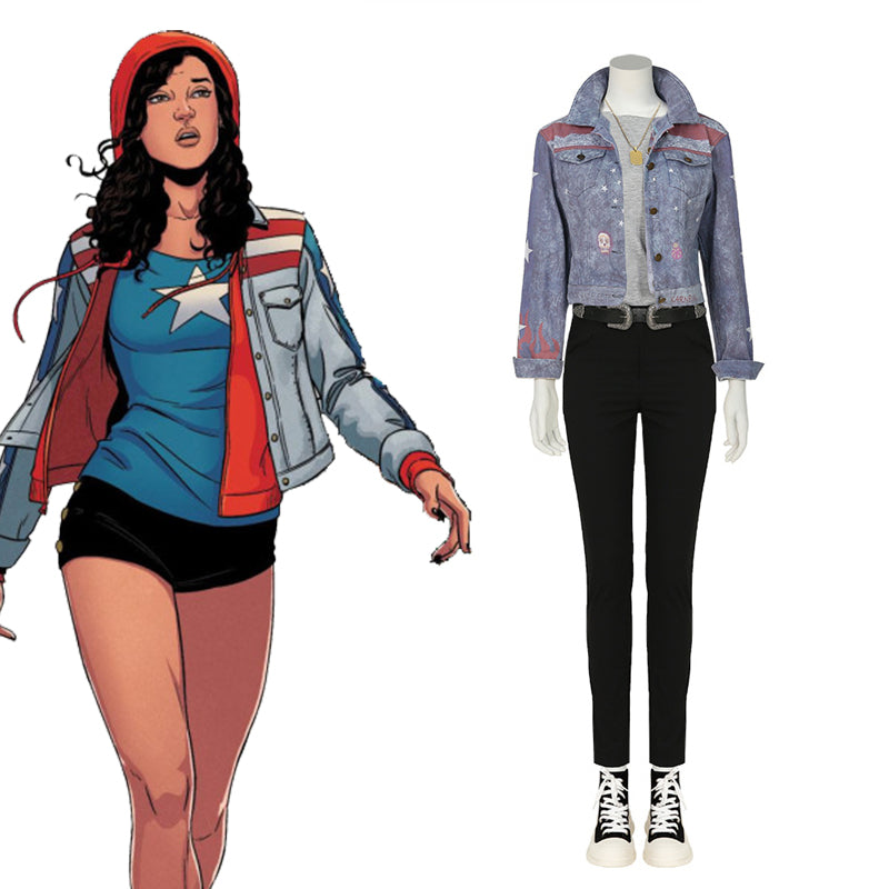 America Chavez Doctor Strange Multiverse of Madness Cosplay Costume Miss America Jacket Full Set