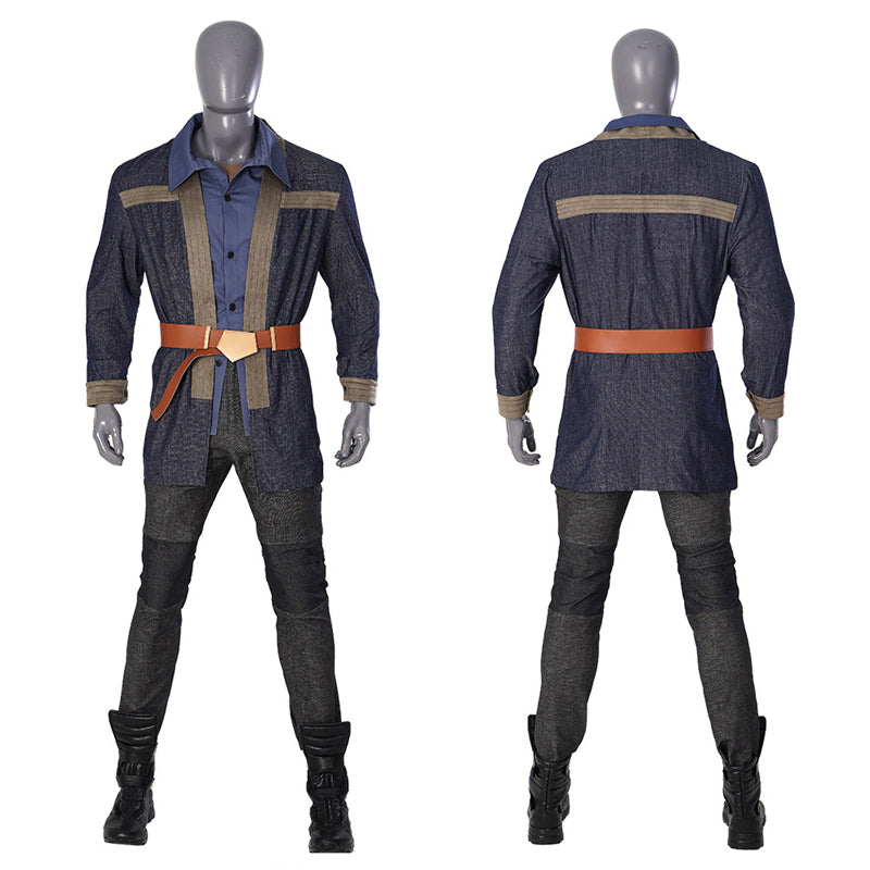 Star Wars Black Series Andor Cassian Cosplay Costume Brown Leather Jacket Uniform Halloween Outfit