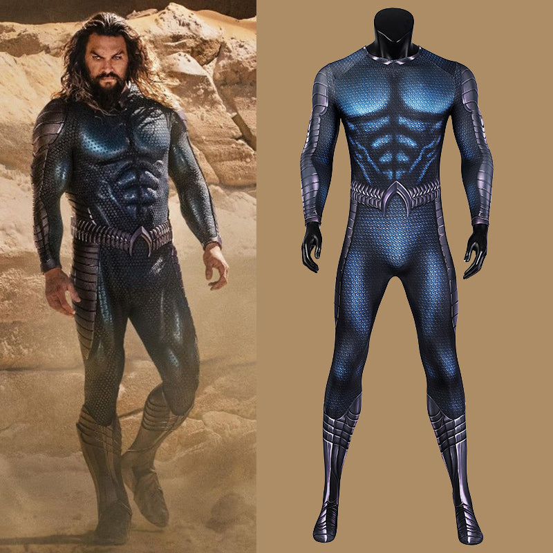 Aquaman 2 Costume Arthur Curry Cosplay Superhero Jumpsuit Halloween Suit
