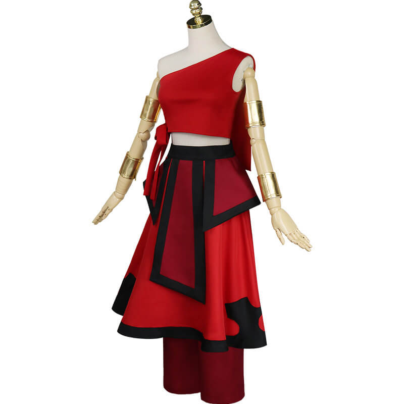 Anime Avatar The Last Airbender Cosplay Costume Katara Cospaly Red Dress Costume For Sale