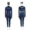 2022 Batgirl Cosplay Costume Superhero Barbara Gordon Blue Jumpsuit Battle Suit With Cape