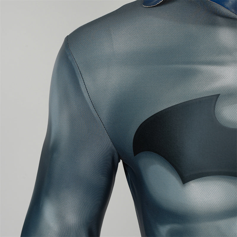 Bat-man Hush Cosplay Costume Superhero Batman Blue Jumpsuit Cape Mask