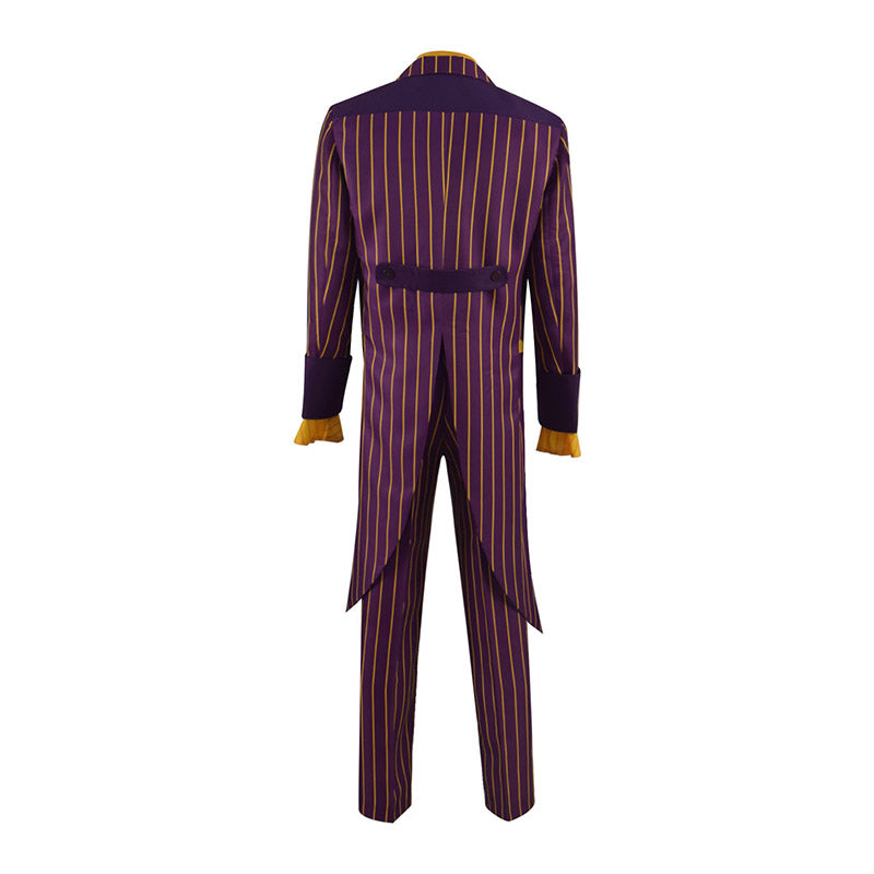 Batman Joker Cosplay Costume Purple Full Set Arkham Asylum Version